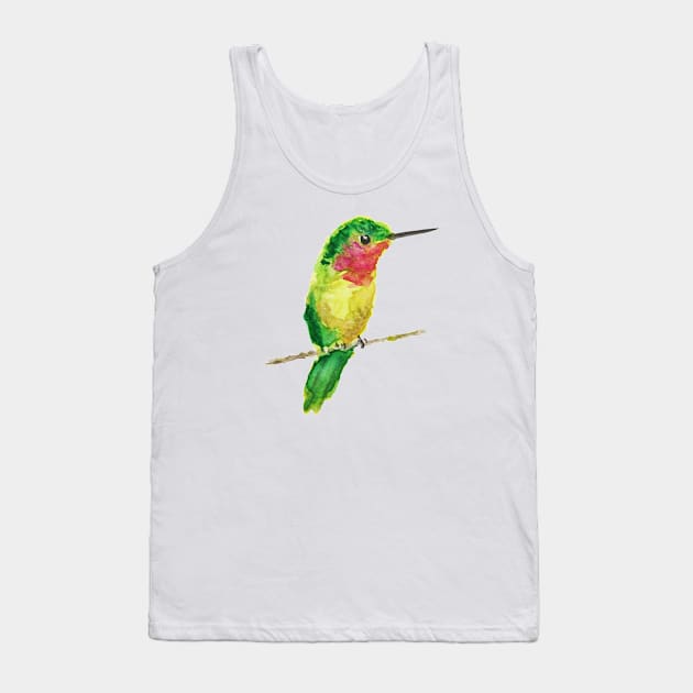 Watercolor Hummingbird Tank Top by AnaAnaDesign